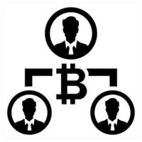 Bitcoin Miners icon concept in black color vector