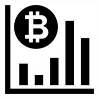 Bitcoin Price icon concept in black color vector
