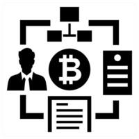 Bitcoin Exchange icon concept in black color vector