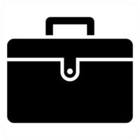 Business Bag icon concept in black color vector