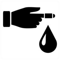 Bleeding icon concept in black color vector
