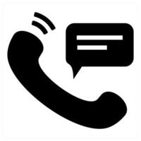 Business Call icon concept in black color vector
