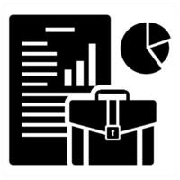 Business Audit icon concept in black color vector
