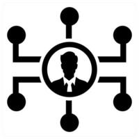 Business Connectivity concept in black color vector
