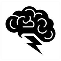 Brainstorming concept in black color vector