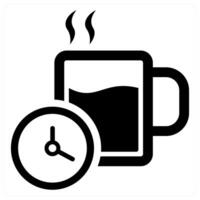 Break Time concept in black color vector