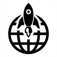 Browser Startup icon concept in black color vector