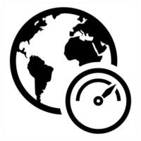 Browser Speed icon concept in black color vector