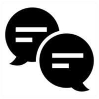 Bubble Chat icon concept in black color vector