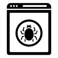 Bug in black color vector