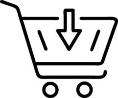 Add To Shopping Cart Symbol Outline Design Online Purchase Icon Illustration vector