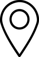 Simple Map Pointer Icon Isolated on White Background Representing Location Destination and Navigation for Web Design and UI vector
