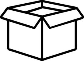 Simple Outline Drawing of an Open Cardboard Box for Packaging Shipping and Storage Concepts and Purposes vector