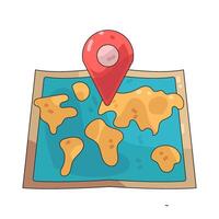 map with pin vector