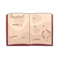 open passport illustration vector