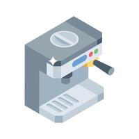 A isometric icon of automatic coffee machine vector