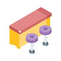 Check out this isometric style icon of bar counter vector