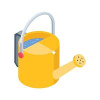 A isometric style icon representing watering can for plants vector