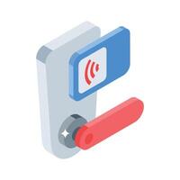 Check out this isometric icon of smart lock system vector