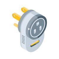 Check out this isometric style icon of multi plug vector