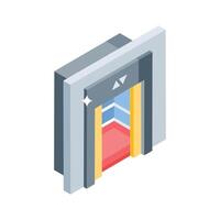 A well designed isometric icon of hotel elevator vector