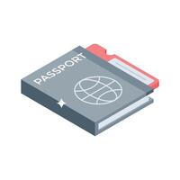 Have a look at this isometric passport icon vector