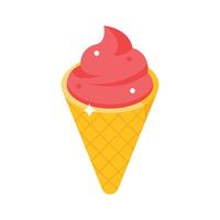 A captivating isometric icon of ice cone dessert vector
