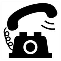 Call icon in black color vector