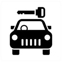 Car Parking icon concept in black color vector