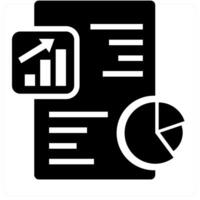 Business Report icon concept in black color vector