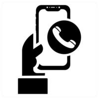 Call concept in black color vector