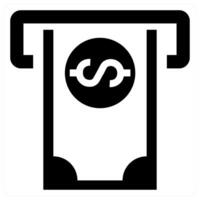 Cashout icon concept in black color vector