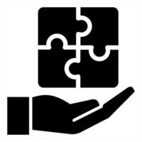 Business Solution concept in black color vector