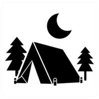 Camp icon concept in black color vector