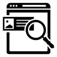 User Details Search icon concept in black color vector