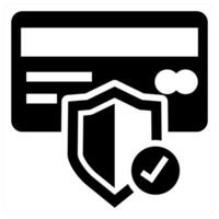 Card Security icon in black color vector