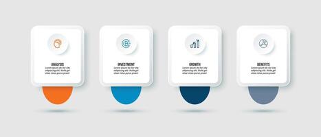 Concept infographic template with option. vector