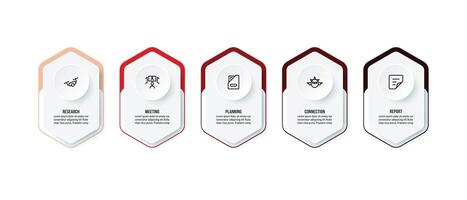 Infographic template with option vector