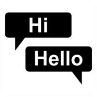 Chat icon in black color vector