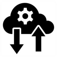Cloud Computing in black color vector