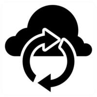 Cloud Update concept in black color vector