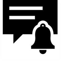 Chat Notification concept in black color vector