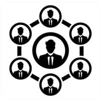 Connection icon in black color vector