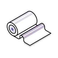 Visually engaging isometric icon of a bandage roll vector
