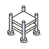 Have a look at this medicine table isometric outline icon vector