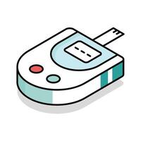A well designed isometric icon of a glucometer vector