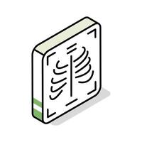 A well crafted isometric icon of ribs X-ray vector