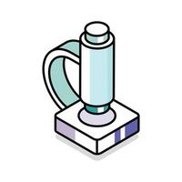 Visually appealing isometric icon of scientific microscope vector