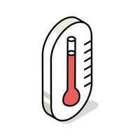 Visually engaging isometric icon of temperature check vector
