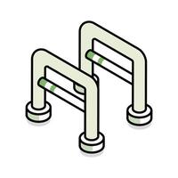A modern isometric style icon of walking aid vector